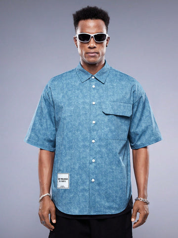 Men's Fashion Woven Casual Short Sleeve Shirt