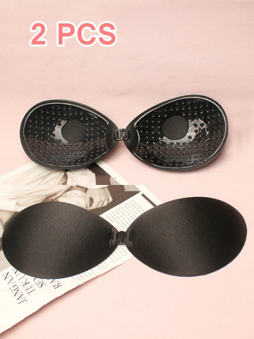 2pcs Round Shaped Comfortable Strapless Self-Adhesive Invisible Bra