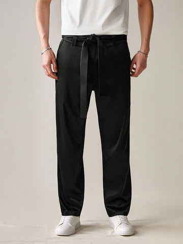 Men's Simple Solid Color Woven Long Pants