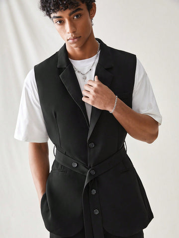 Men's Fashionable Leisure Solid Color Jacquard Weave Suit