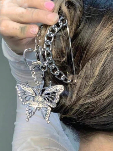 1pc Butterfly Pendant Hair Claw For A Fashionable Look