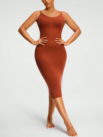Ladies' Solid Color Simple Style Bodycon Cami Dress