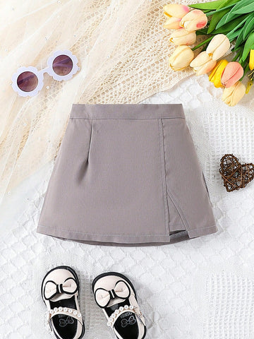 Baby Girl Basic Casual Split Skirt, Summer