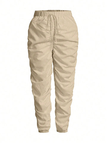 Plus Size Latest Fashion Versatile Street Wear Style Pleated Pants Similar To Work Wear
