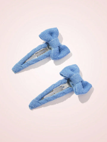 2pcs Women's Cute Bowknot Hair Clip, Perfect For Vacation And Picnic