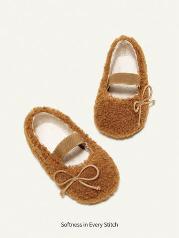 Cute And Fun Bowknot Design Comfortable Slip-resistant Soft Bottom Baby Flat Shoes