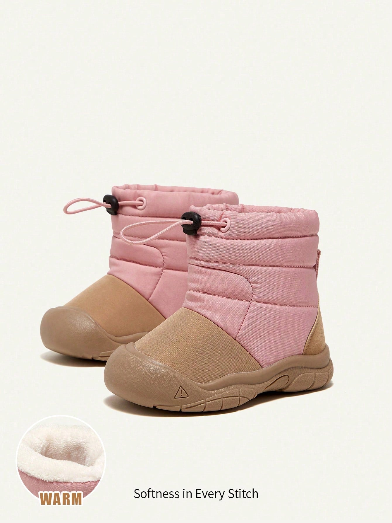 Girls' Fashionable And Stylish Pink Shoes, Comfortable & Warm Snow Boots