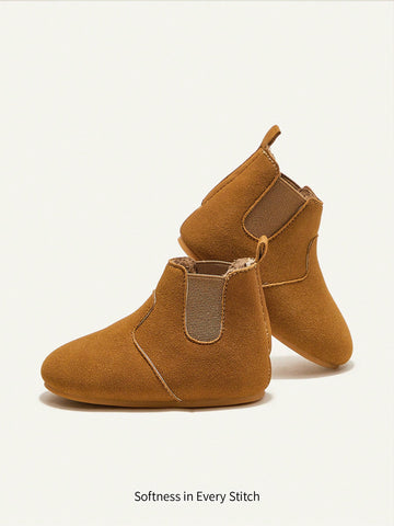 Fashionable Vintage Basic Comfortable And Warm Flat Short Boots For Girls