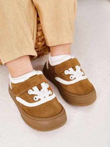 Unisex Fashionable Camel-colored Sports Shoes, Comfortable And Warm For Casual Wear