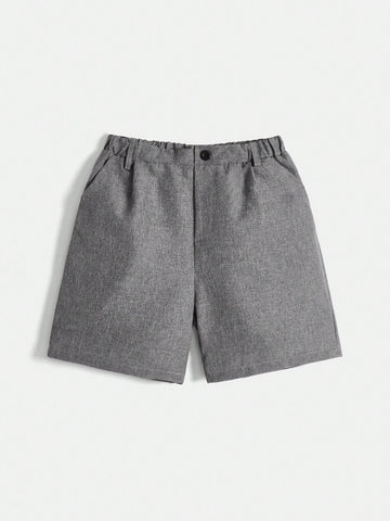 Young Boy Solid Straight Leg Shorts
