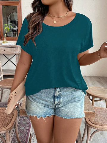 Plus Size Women Fashionable Regular Short Sleeve Casual Top T-Shirt