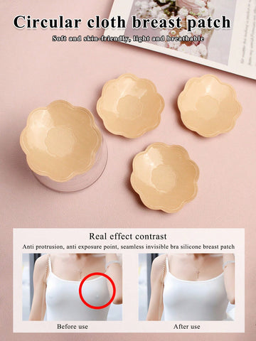Breast Petals Non-Woven Fabric Nipple Covers Anti-Exposure Invisible Bra For Wedding Dress And Evening Gown