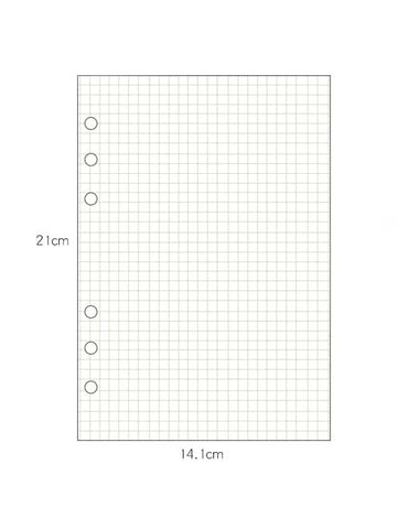 Large Grid Loose Leaf Notebook 35sheets