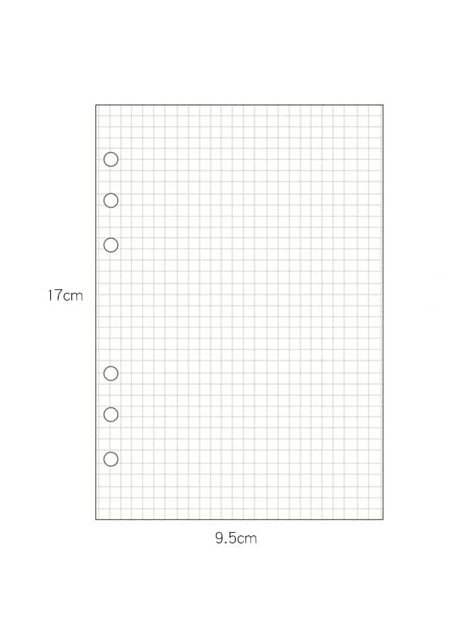 Medium Grid Loose Leaf Notebook 35sheets