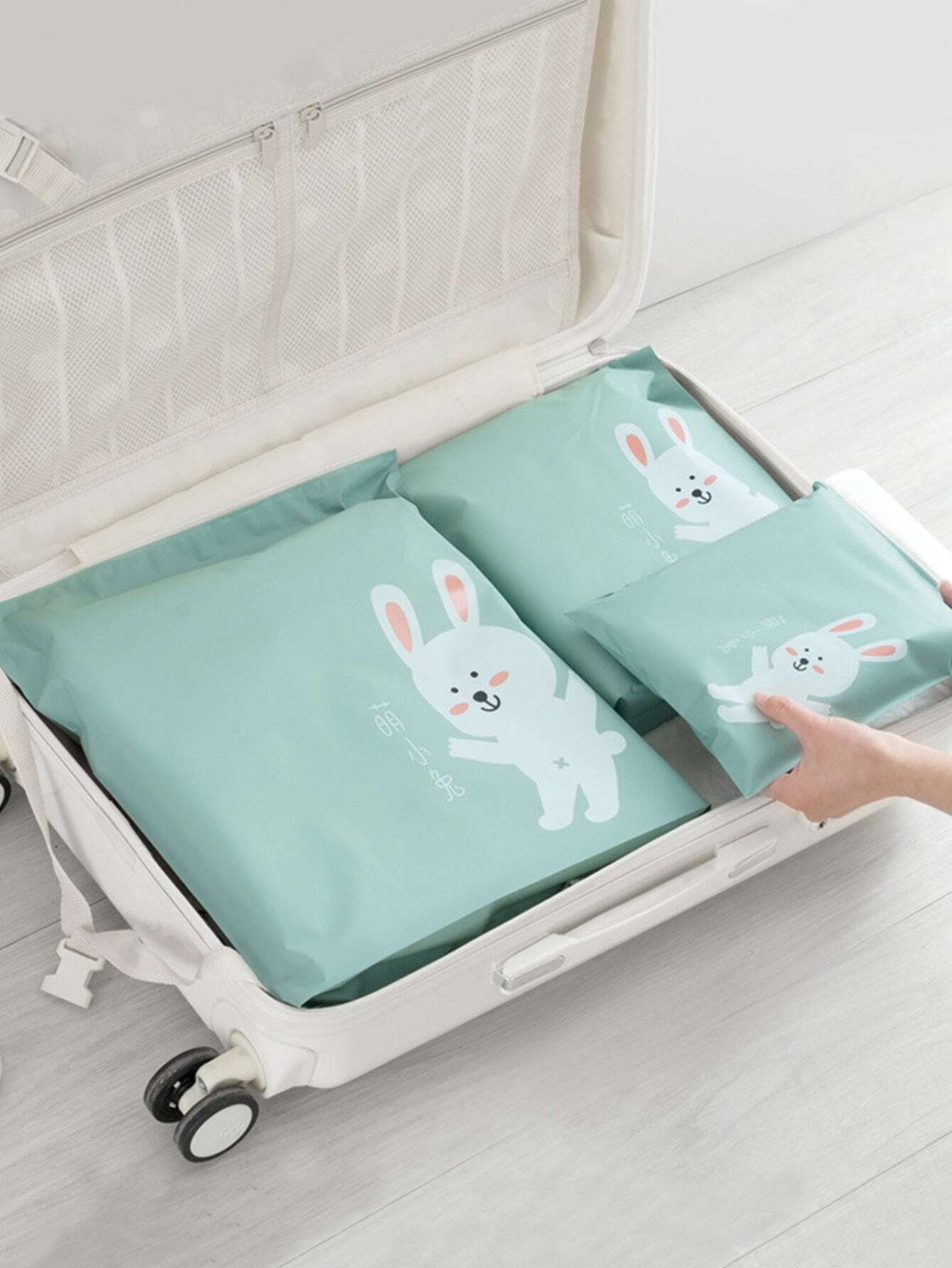 Rabbit Print Travel Storage Bag 3pcs