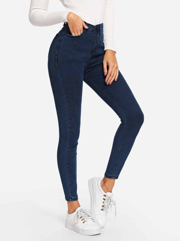 High-Rise High Stretch Ankle-Cut Skinny Jeans