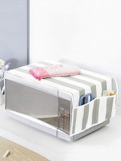 Striped Pattern Microwave Oven Cover