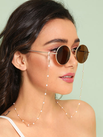 Faux Pearl Rosary Glasses Chain