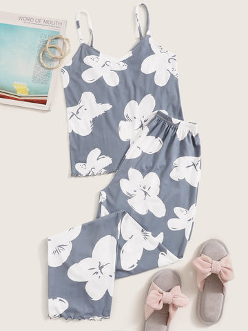 Floral Print Cami Pajama Set