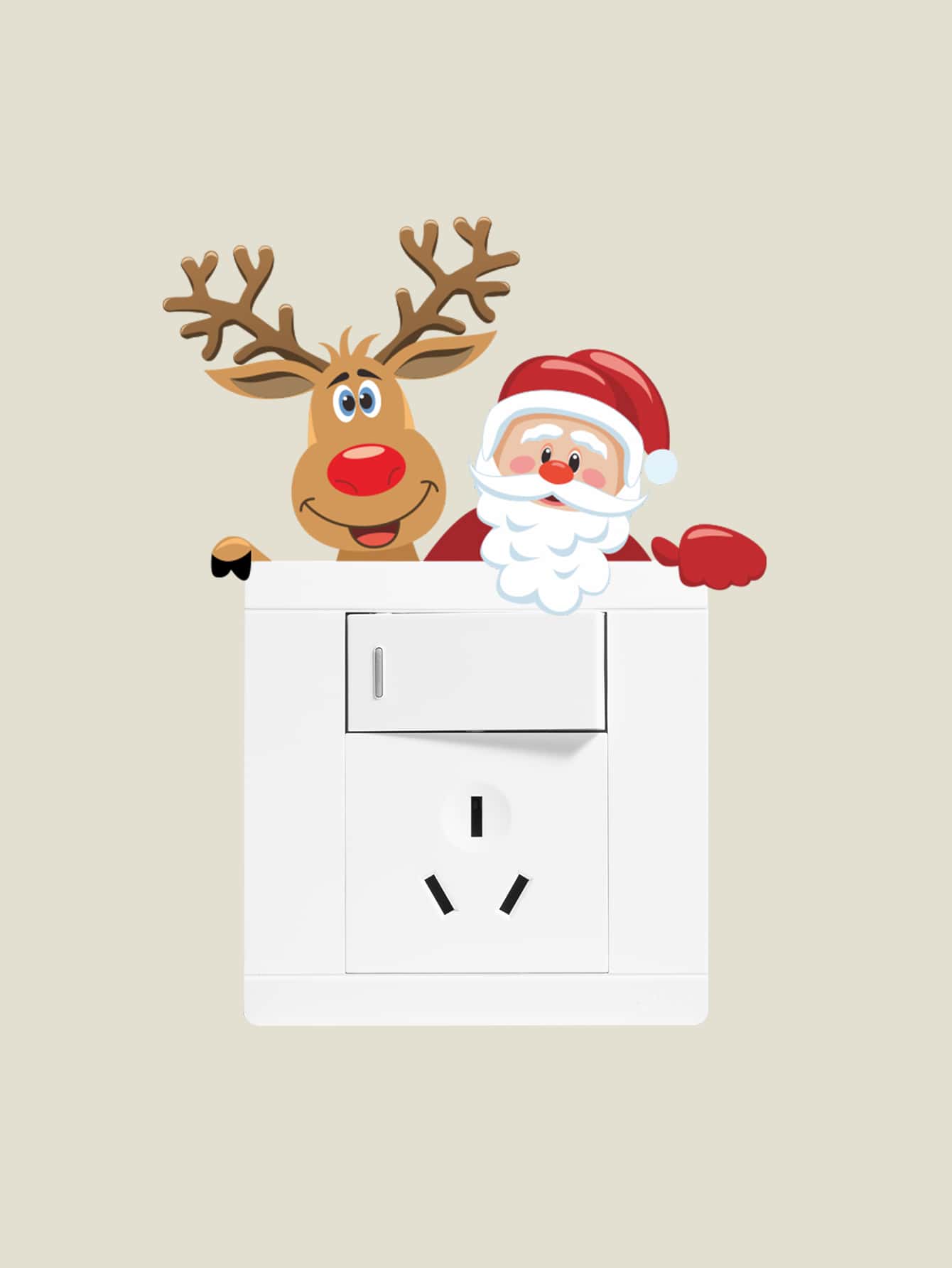 Santa Claus Print Switch Sticker