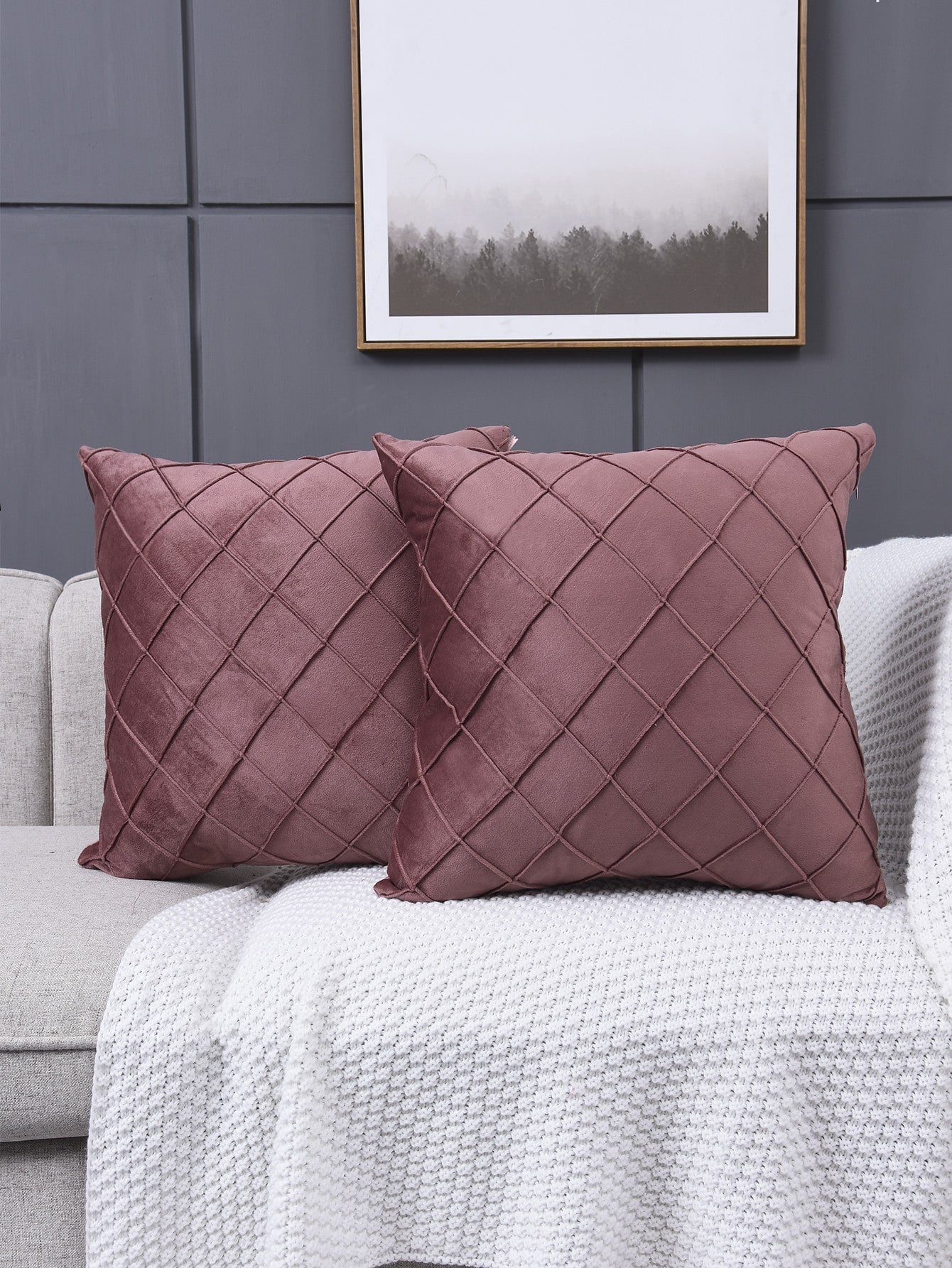 1pc Plain Cushion Cover Without Filler