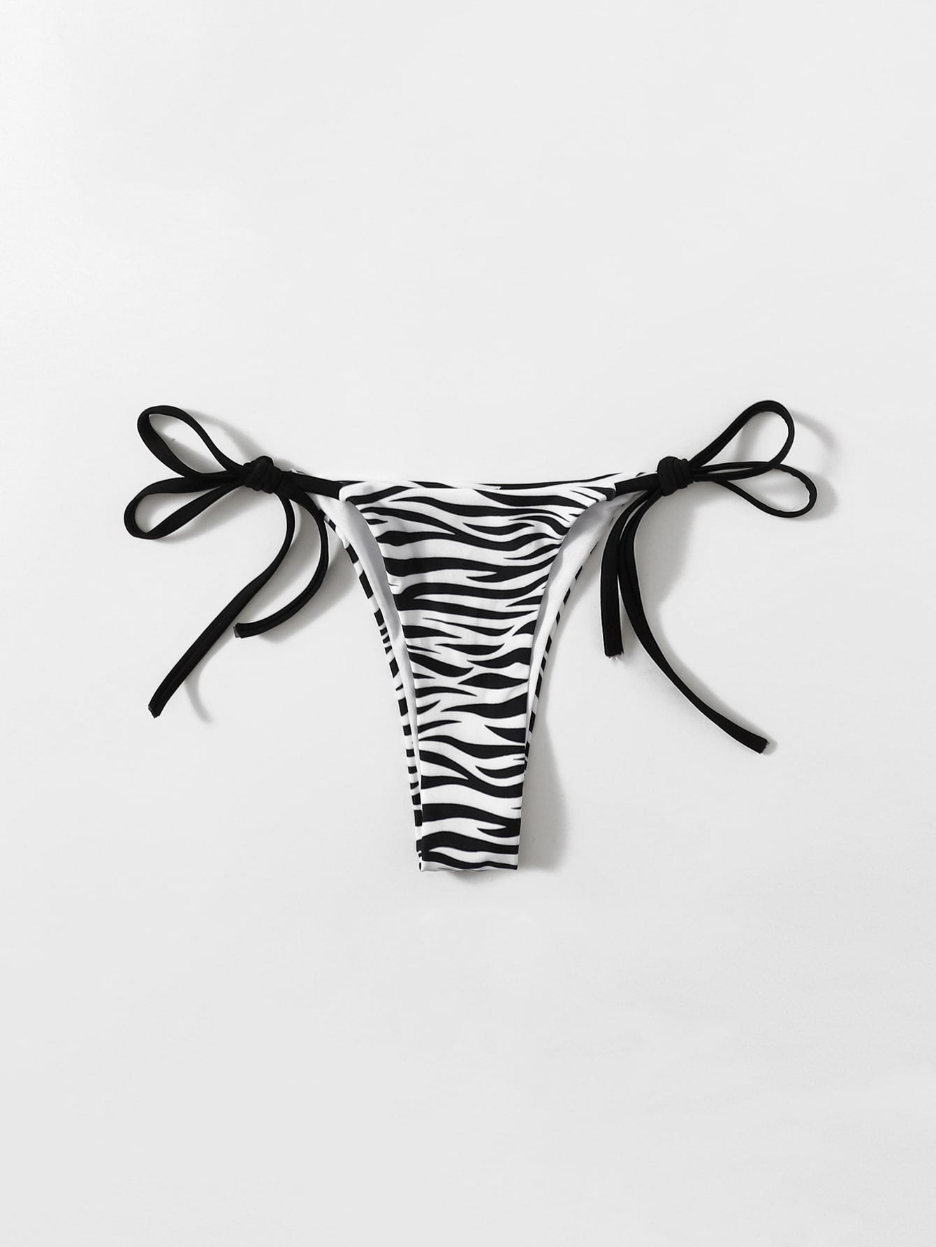 Summer Beach Zebra Striped Bikini Thong