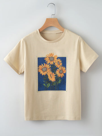 Plus Sunflower Print Tee