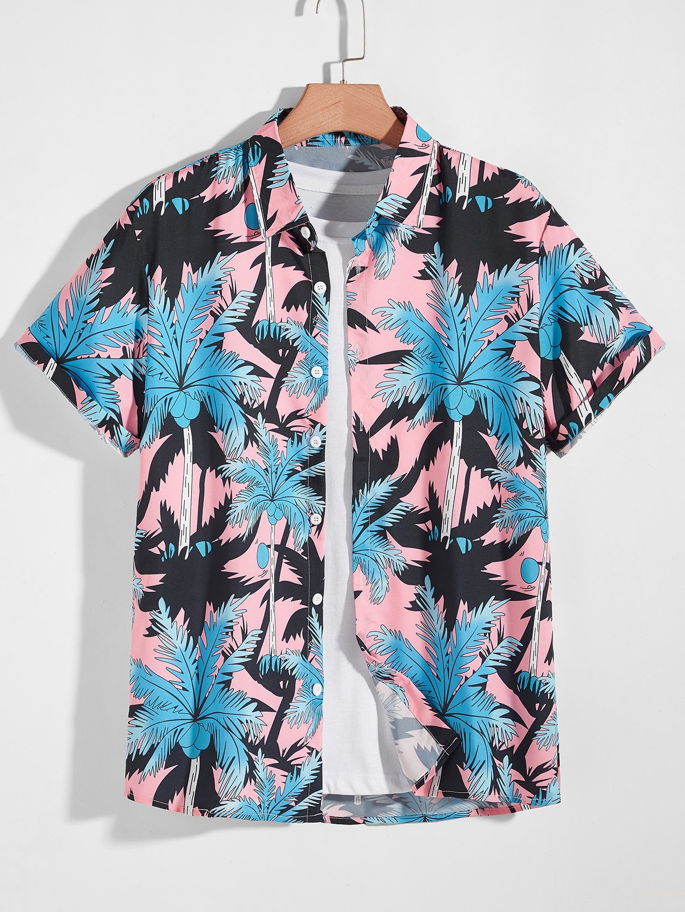 Men 1pc Tropical Print Shirt