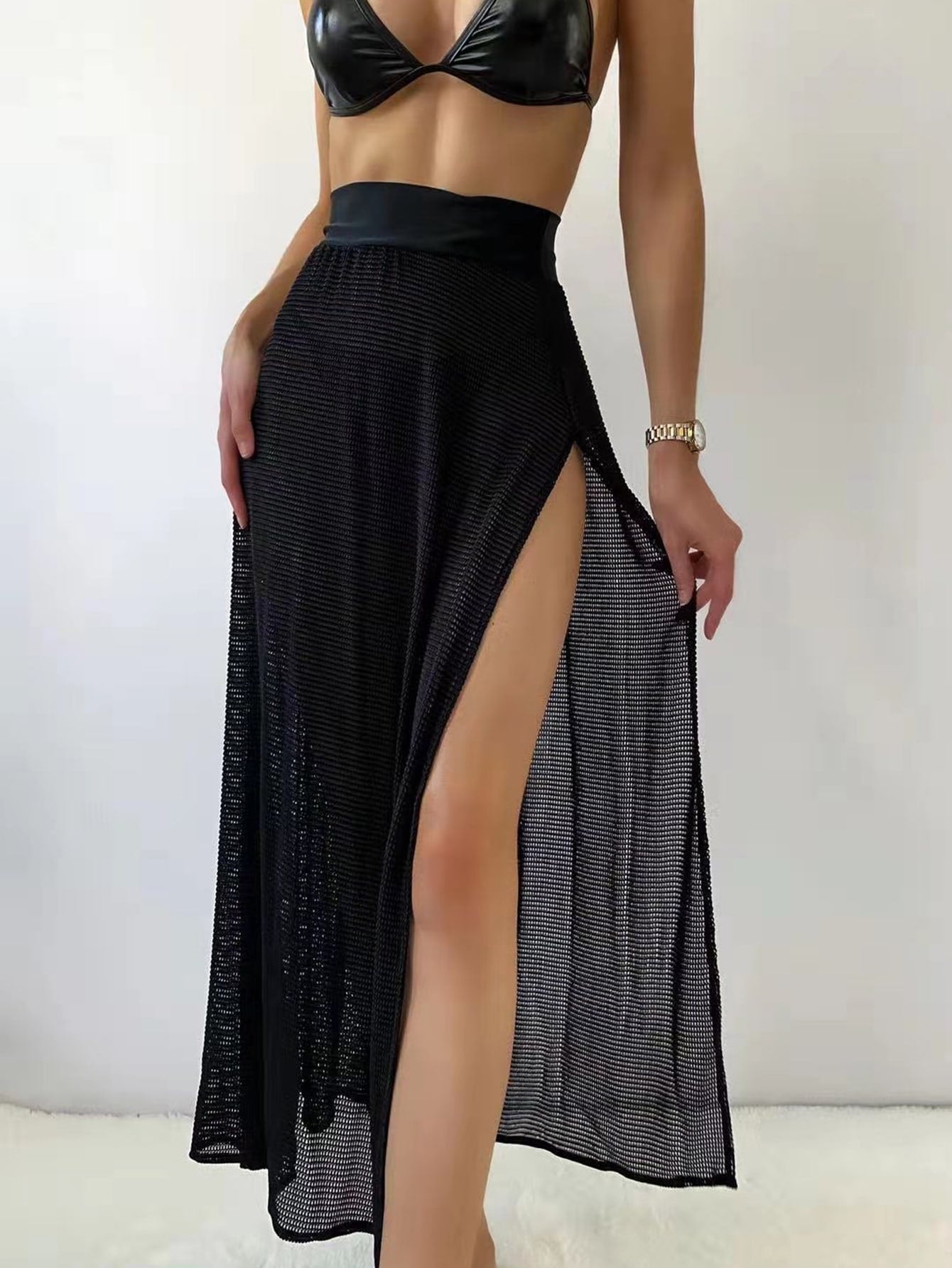 Side Split Beach Skirt