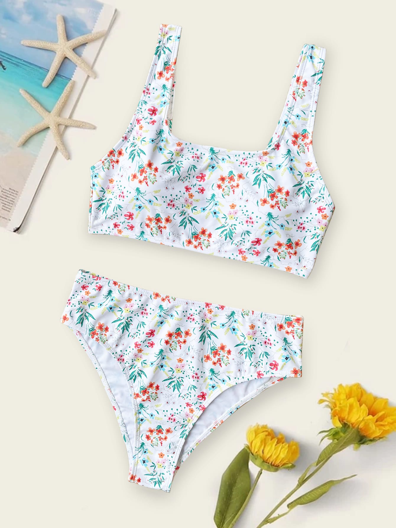 Ditsy Floral Bikini Swimsuit