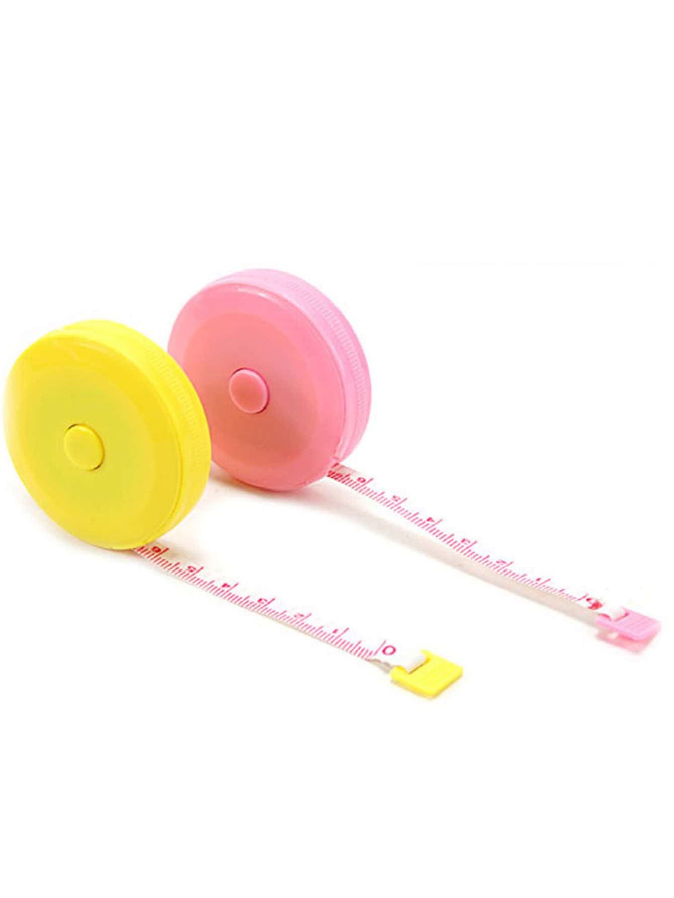 1pc 1.5M Random Mini ABS Tape Measure,Cute Solid Portable Band Tape For Sewing