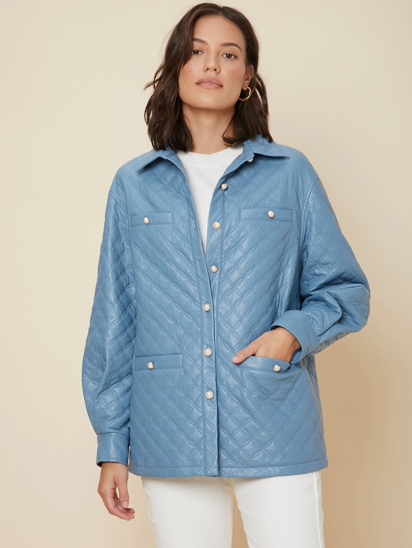 Relaxed Fit Quilted Coat