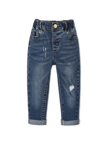 Baby Slant Pocket Ripped Jeans