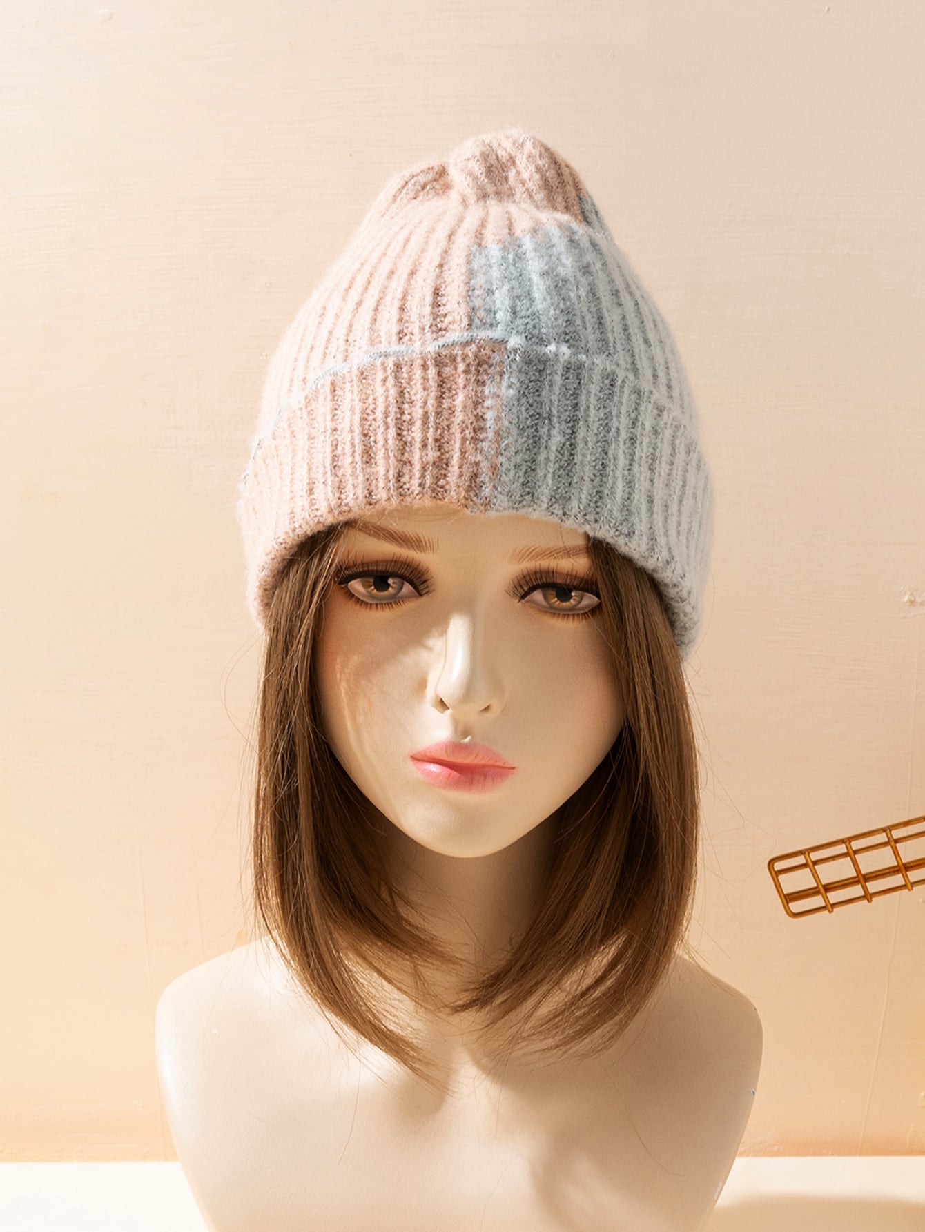 Color Block Knit Hat