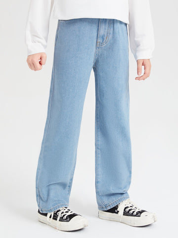 Girls Slant Pocket Jeans