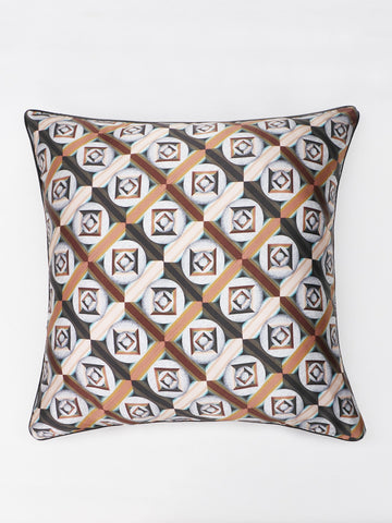 16MM SILK GEOMETRIC PATTERN CUSHION COVER WITHOUT FILLER