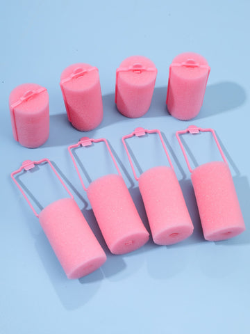 Foam Sponge Hair Rollers Soft Sleeping Hair Curler Flexible Hair Styling Sponge Curler With Stainless Steel Rat Tail Comb Pintail Comb For Hairdressing Styling