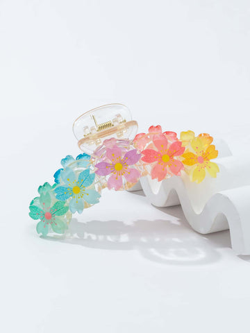 Flower Decor Hair Claw Cute Perfect Gift For Friends For Daily Use