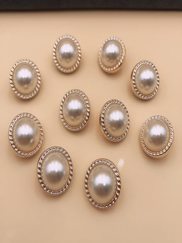 10pcs Faux Pearl Decor DIY Sewing Button