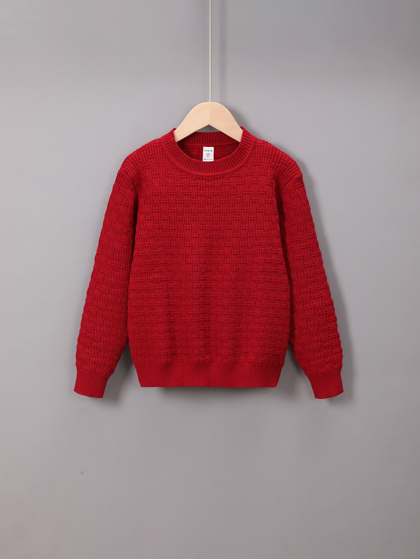Boys Textured Knit Sweater