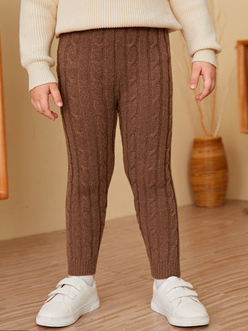 Young Girl Cable Knit Pants