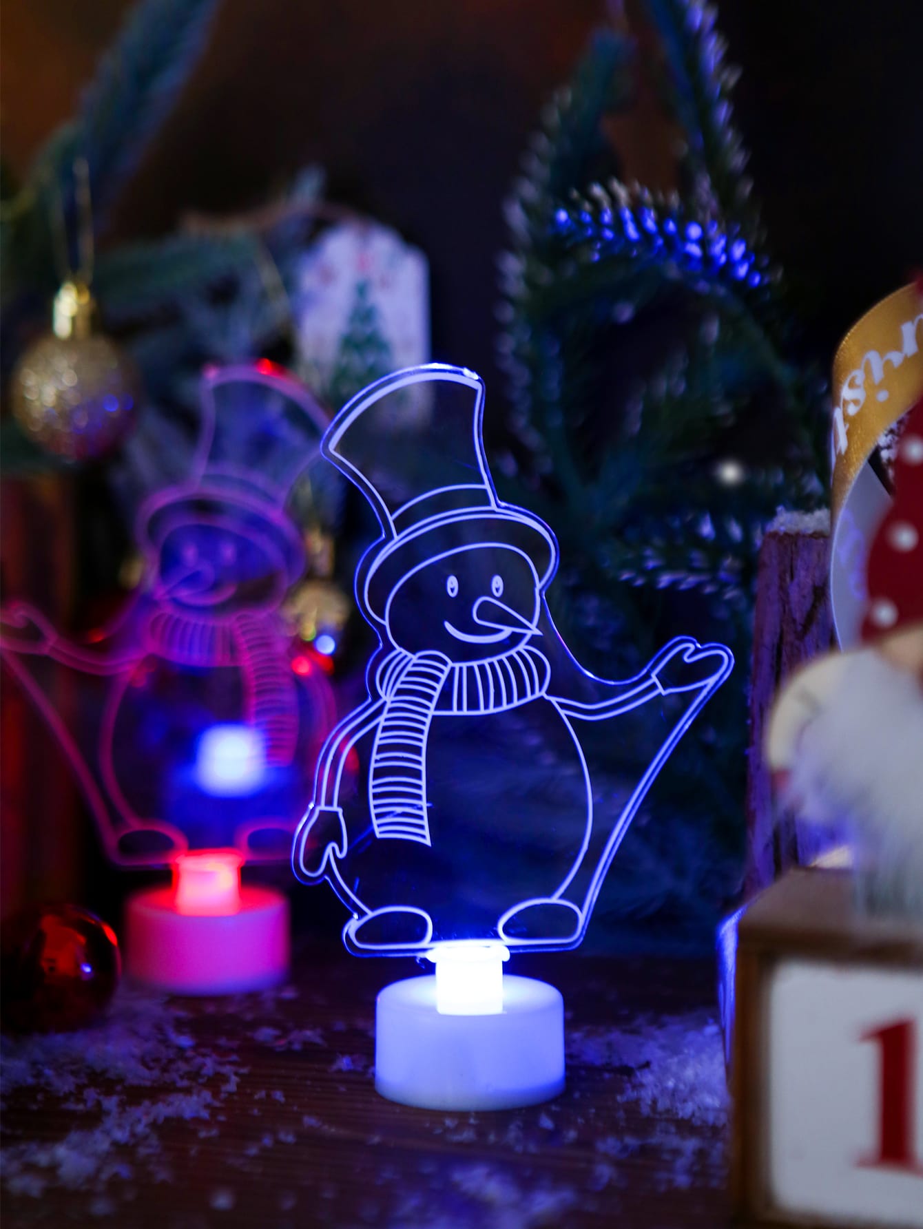 1pc Christmas Snowman Design Holiday Lighting