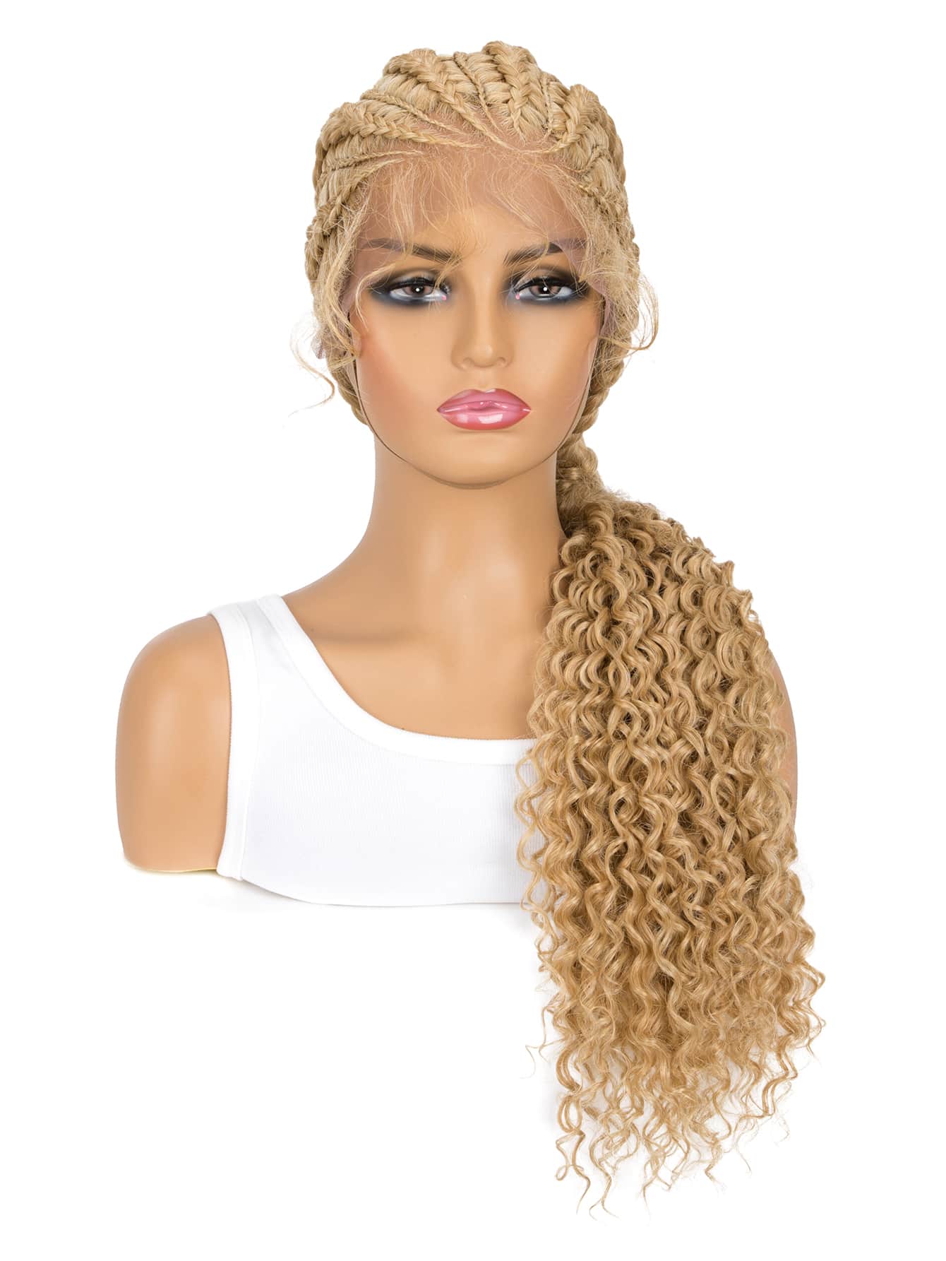 Full Lace Long Braided Synthetic Wig