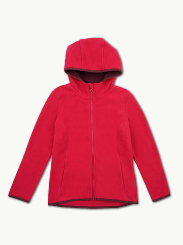 Girls Contrast Trim Hooded Outerwear
