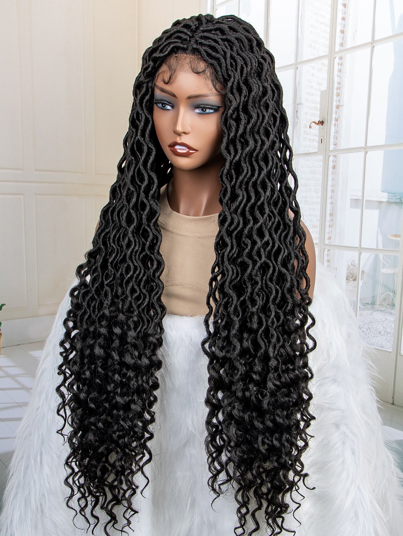Full Lace Extra Long Braided Synthetic Wig
