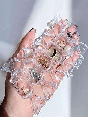 10pcs Clear Candy Shaped Jewelry Storage Box