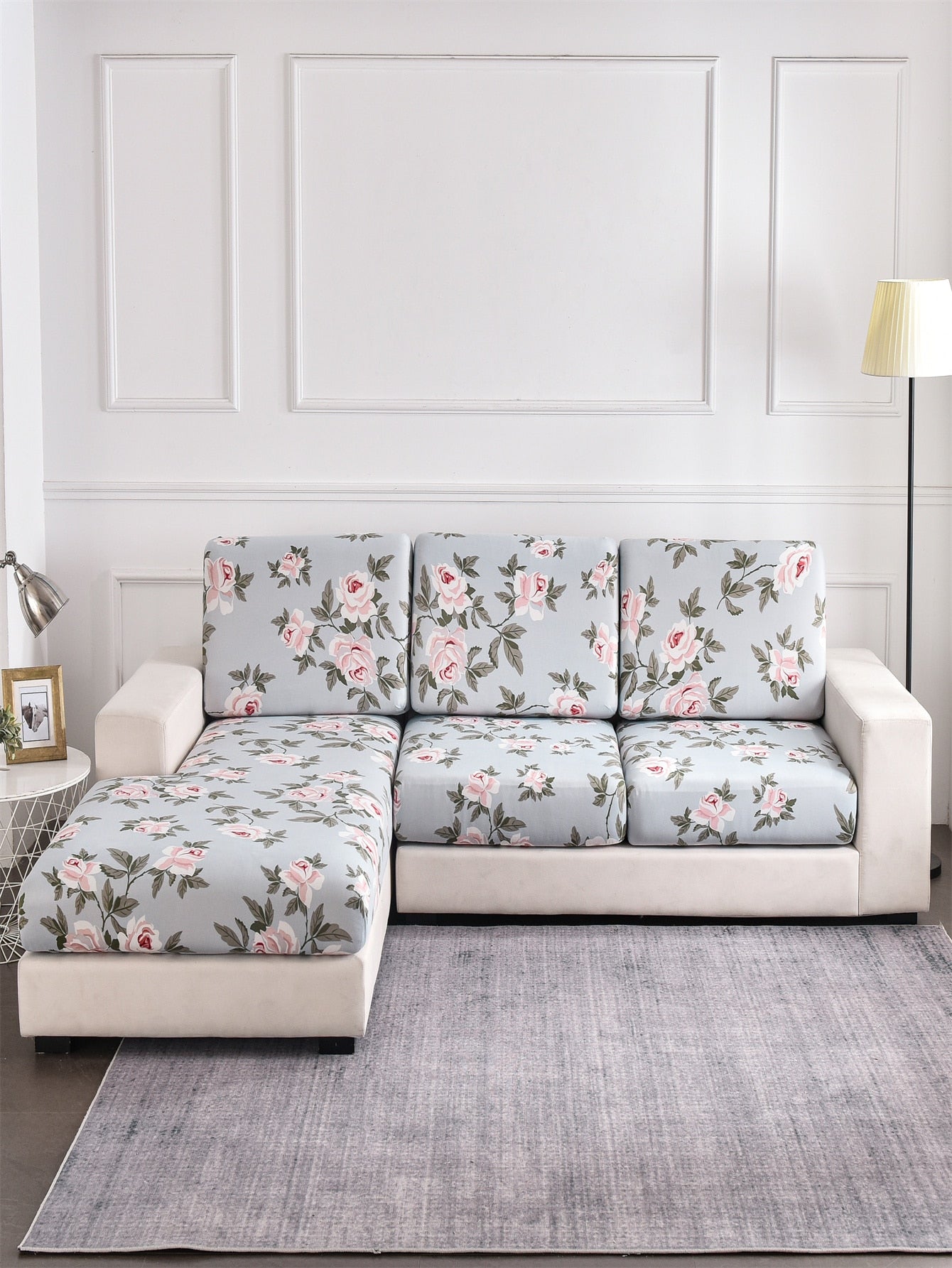 1pc Floral Pattern Stretchy Sofa Seat Cover