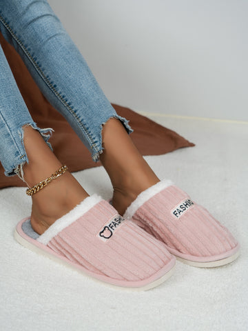 Letter Embroidery Bedroom Slippers