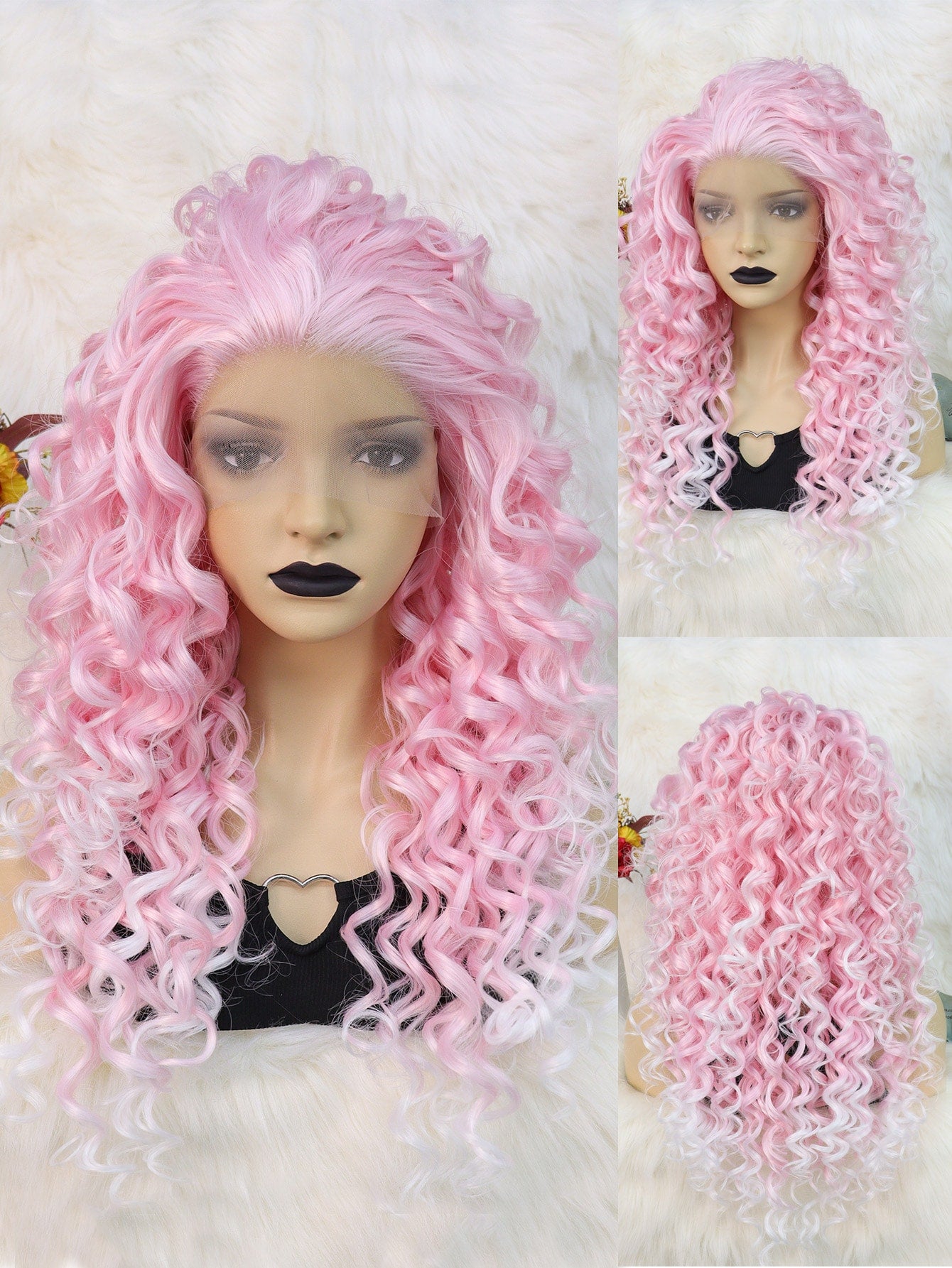 13*2.5 Lace Front Long Curly Synthetic Wig
