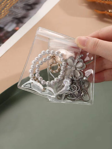 20pcs Clear Jewelry Storage Bag,Anti-oxidation Jewelry Ring Earring Storage Bag, Ring Portable Bag
